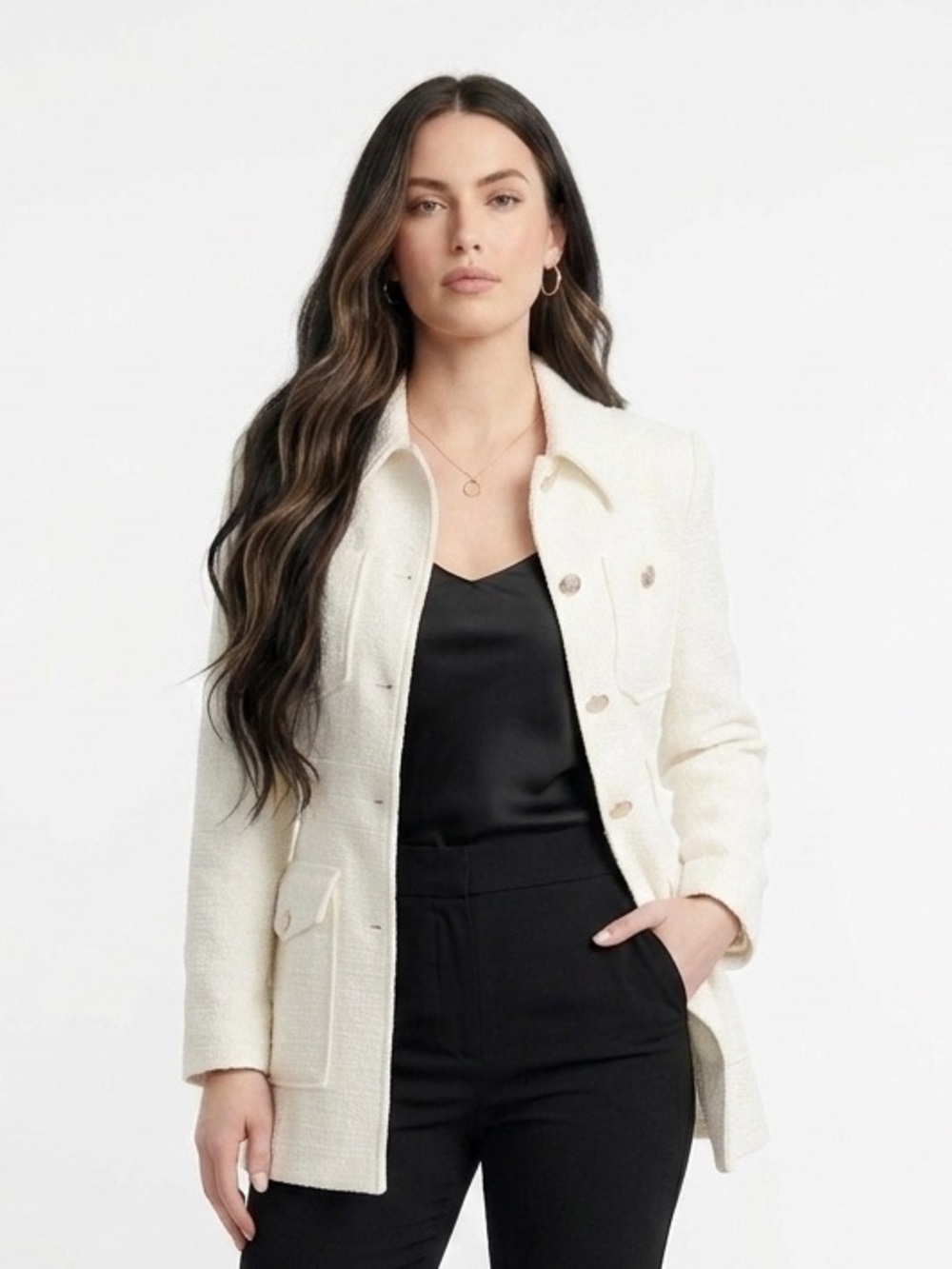 SFERA COLLECTION | CREAM TEXTURED TWEED JACKET